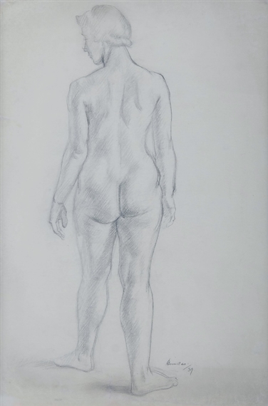 Standing Nude by Douglas Robert Dundas, 1939