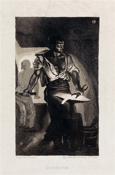 Un Forgeron by Eugène Delacroix, 1833