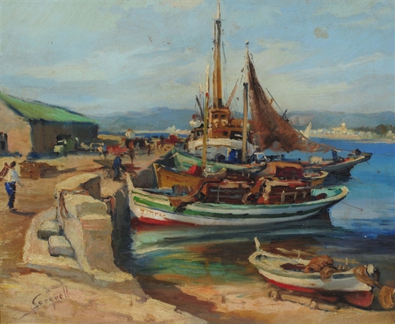A Mediterranean harbour - Josep Sarguella