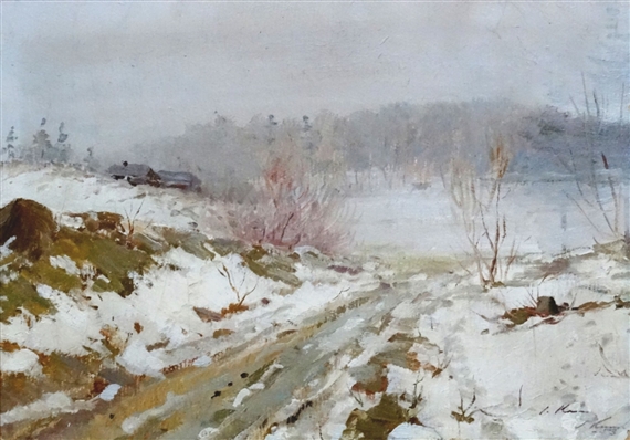 Early spring by Stanislavs Kreics, 1953