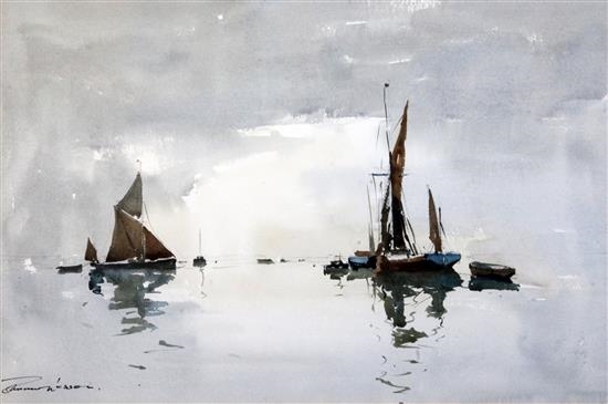 Artwork by Edward Wesson, 'Becalmed', Made of watercolour