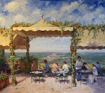 "People on a terace". - Daniel Courbois