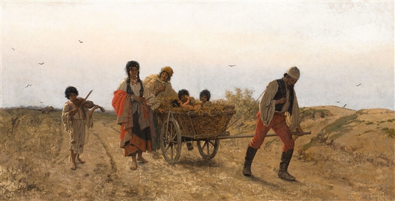 W drodze by Franciszek Streitt, 1877