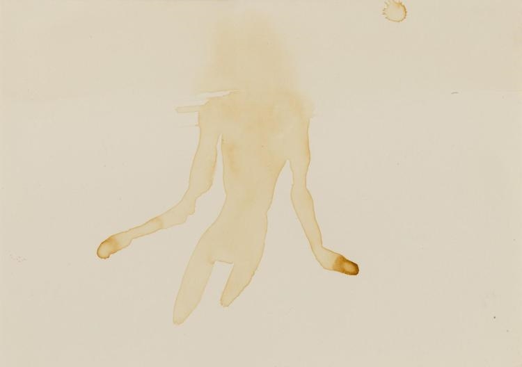 Artwork by Antony Gormley, Surface, Made of Burnt chicory on paper