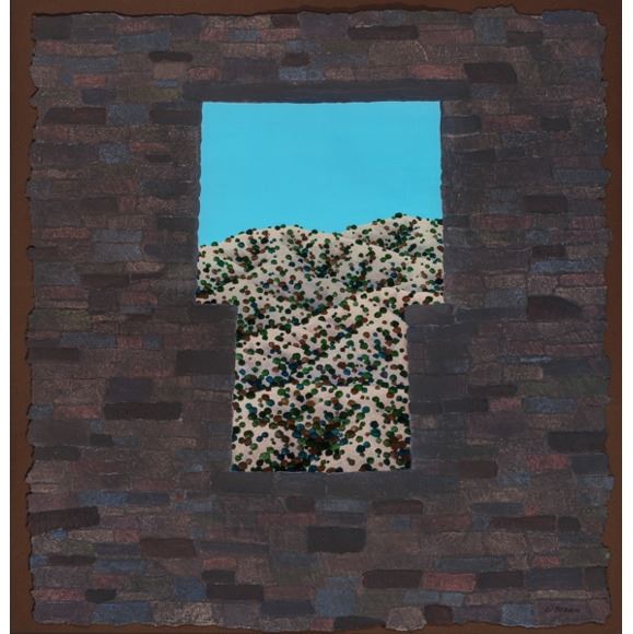 Artwork by Richard Mason, Chaco Door III, Made of Acrylic on rice paper with collage