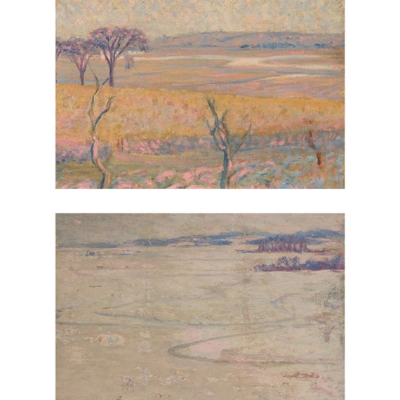 (i) Scituate: The Marshes under Snow (ii) North River, Scituate by Thomas Buford Meteyard