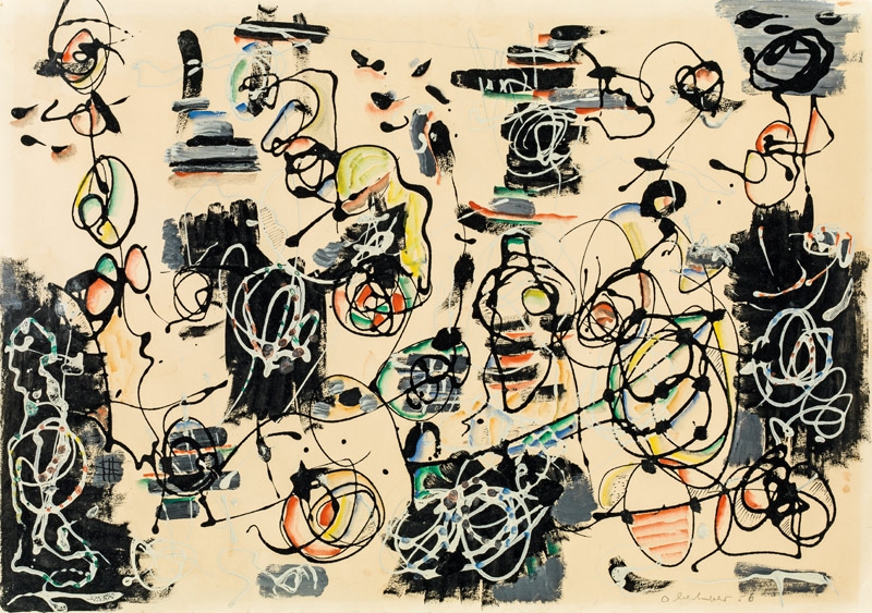 Artwork by Oswald Oberhuber, O.T., Made of mixed media on paper