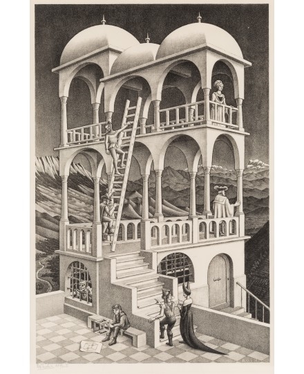 Belvedere by Maurits Cornelis Escher, 1958