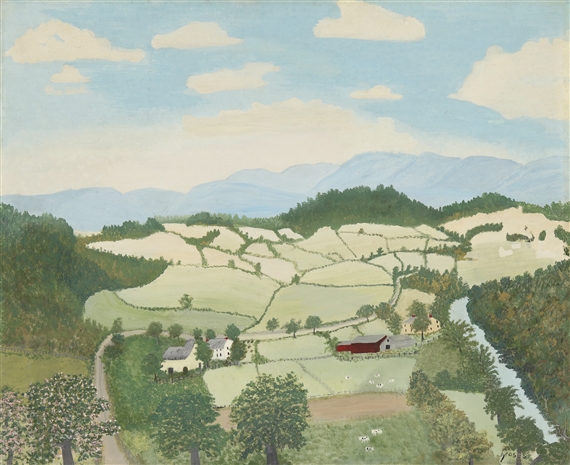 HOOSICK VALLEY by Grandma Moses, 1946