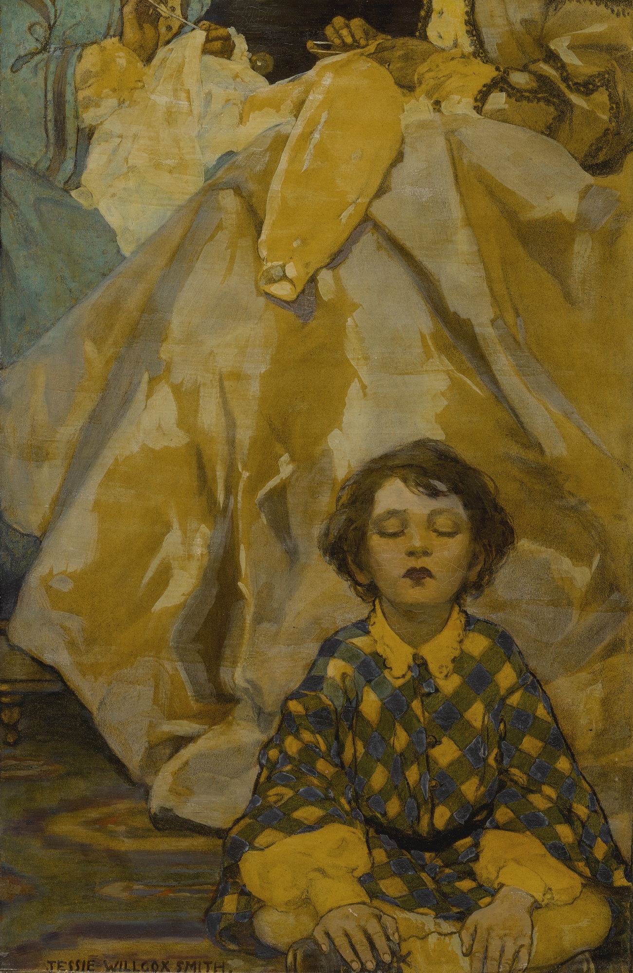 Artwork by Jessie Willcox Smith, THE LITTLE LAND, Made of gouache and mixed media on board