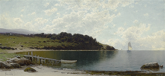 SAILBOATS ALONG THE COAST by Alfred Thompson Bricher