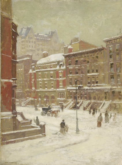 NEW YORK CITY SCENE by Paul Cornoyer