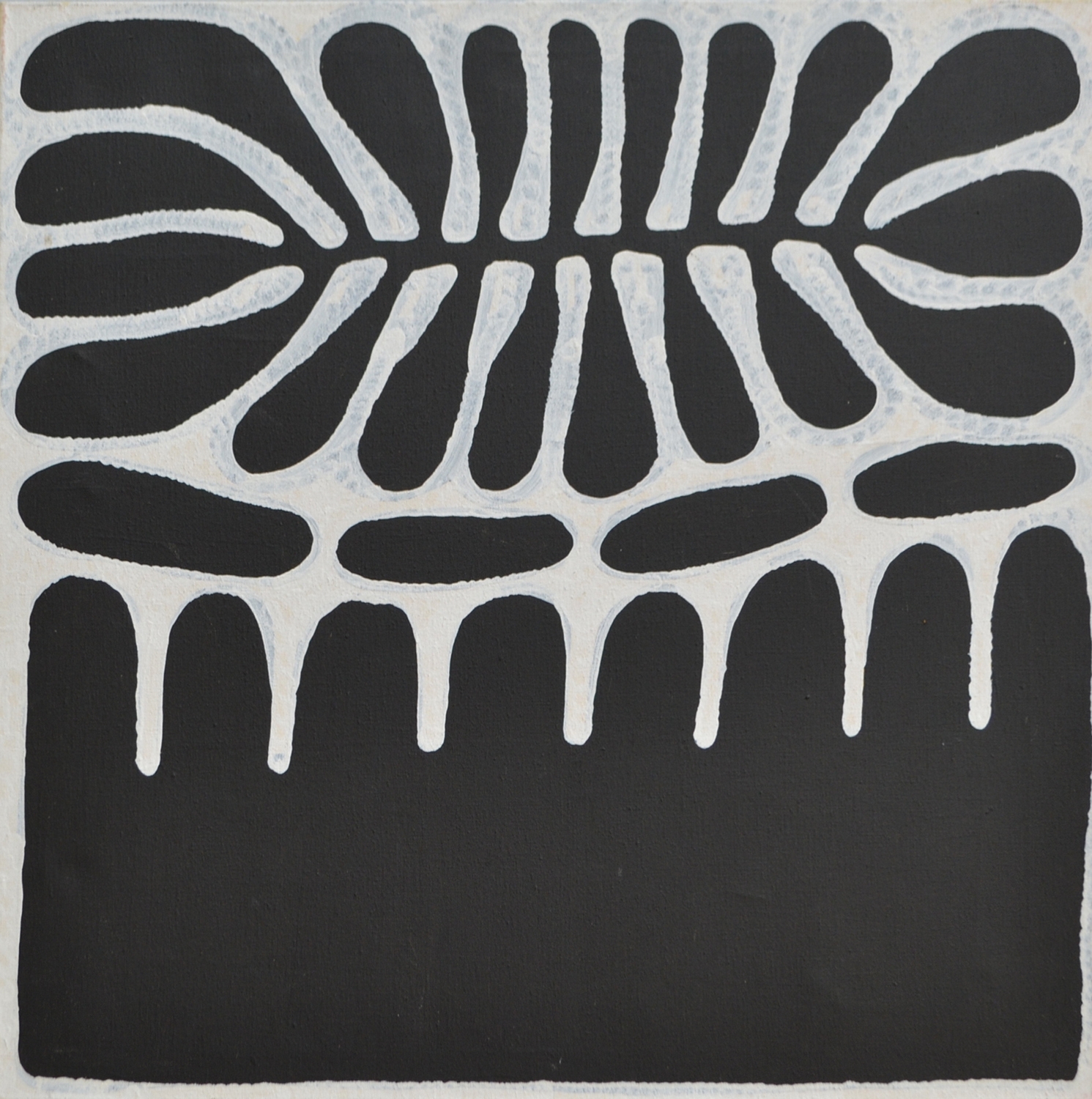 Elevated Shift in Mitjili Napurrula’s Watiya Tjuta fabric OSSOM x Ikuntji Artists AAFW '23