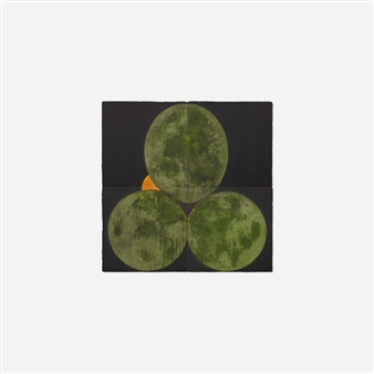 Three Old Limes and an Orange August 30 1988 (in four parts) - Donald Sultan