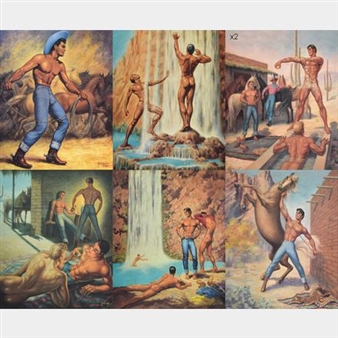 Erotic Prints, Set of 7 - George Quaintance