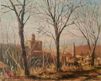 Vista de Girona con Sant Felix - Ernest Dalmau i Corominas
