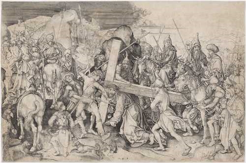 Artwork by Martin Schongauer, Die grosse Kreuztragung, Made of Engraving