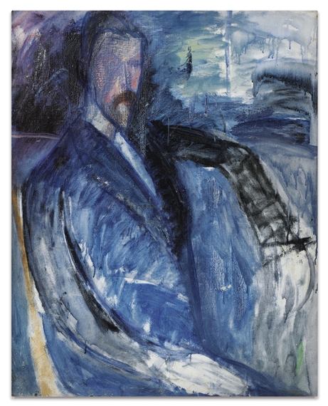 PORTRAIT INACHEVÉ DE PAUL ALEXANDRE - RECTO ETUDE DE NU MASCULIN - VERSO by Amedeo Modigliani, 1913