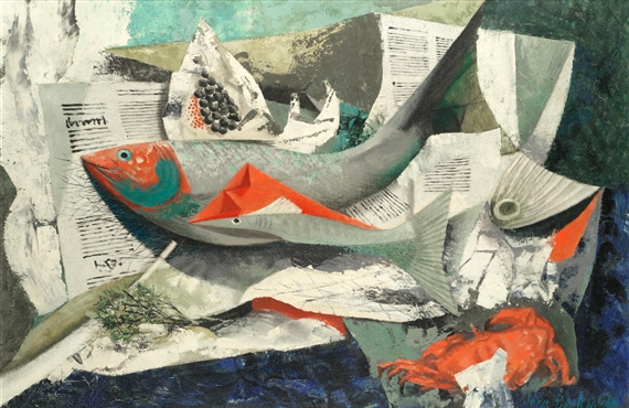 John Rowland Barker | Fish Shop (1949) | MutualArt