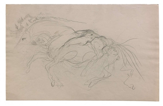 Etude pour Mazeppa by Eugène Delacroix