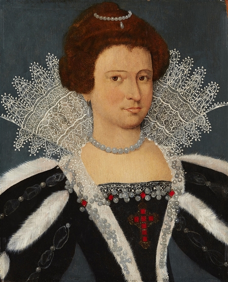 English School, 15th Century | Portrait of a Lady (Circa 1580) | MutualArt