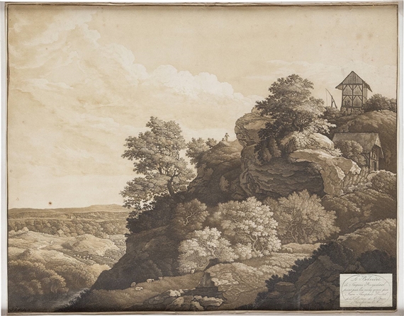 LE BELVEDER NACH RUYSDAEL by Johann Gottlieb Prestel