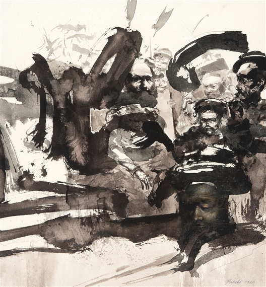 Roberto Fabelo | Composition with figures (1980) | MutualArt