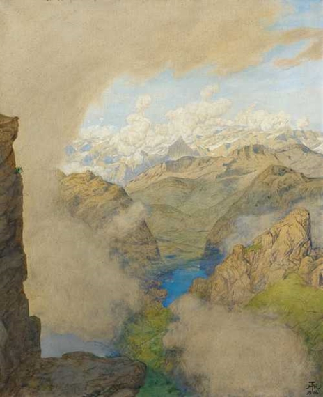 Blick auf die Nordwand des Breithorns by Hans Thoma, 1916