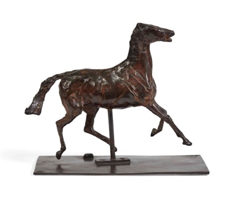 Cheval au trot, les pieds ne touchant pas le sol by Edgar Degas, 1879-1881