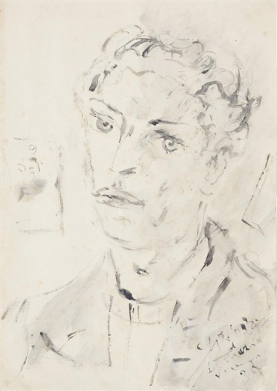 Male portrait by Filippo de Pisis, 1939