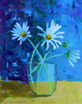 Daisies In Glass Jar - E.A. Sheridan