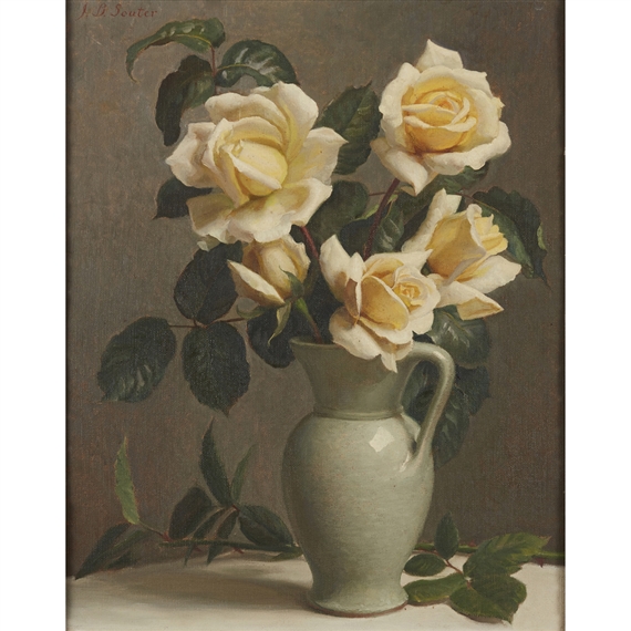 Yellow Roses in a Jug by John Bulloch Souter