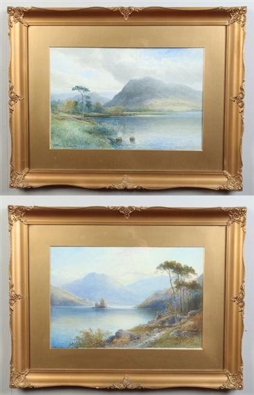 Lake Scenes Both Titled, on Loweswater and Indistinct by Edith A. Stock