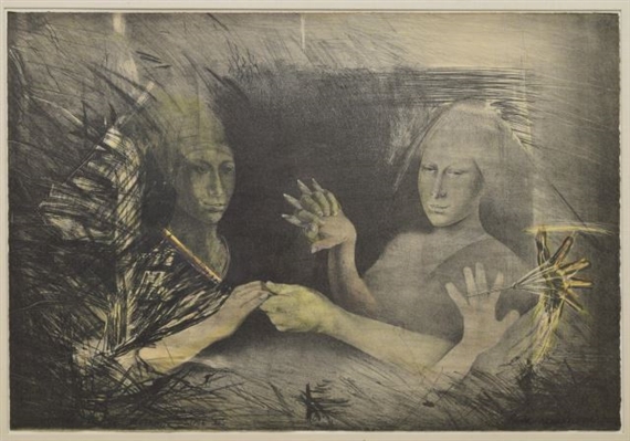 Untitled Double Portrait by Peter Nickel, 1980