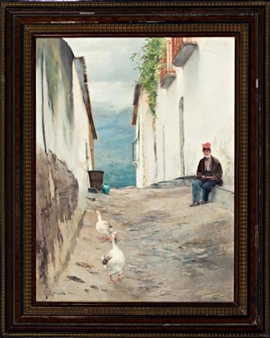 Street of a village - Josep Triadó Mayol