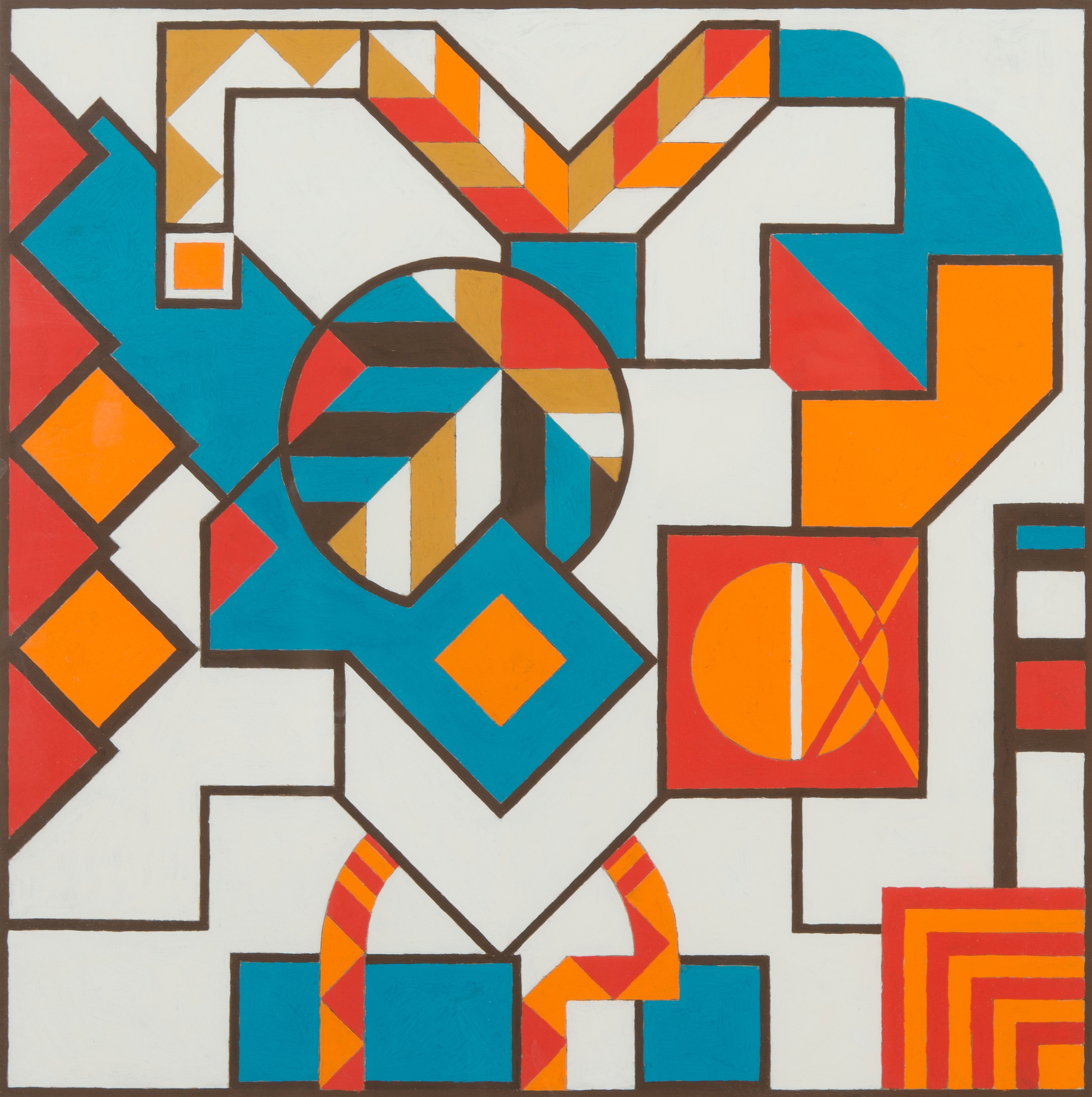 Artwork by Alvar Gullichsen, COMPOSITION, Made of Acrylic on paper, laid on canvas