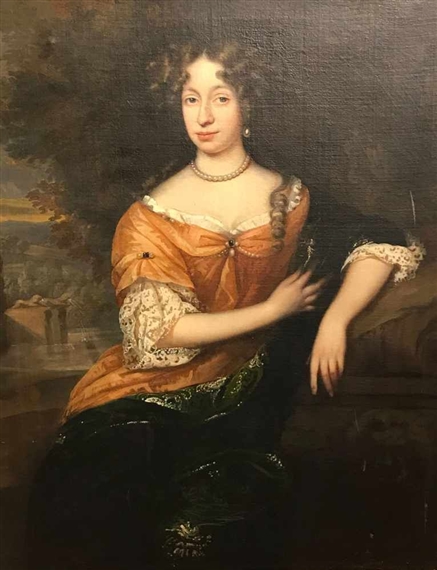 Portrait einer vornehmen Dame in Dreiviertelansicht by Jan de Baen