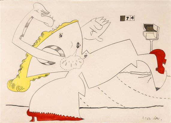 Senza titolo by Valerio Adami, 1964