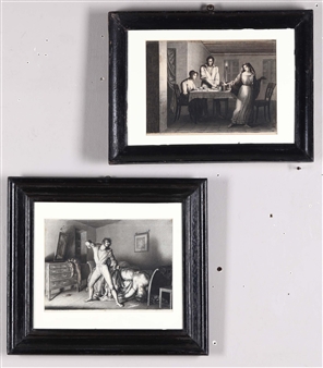 2 Works: Scene di Gusto Neoclassico in un Interno, Notturne - Giovanni Busato