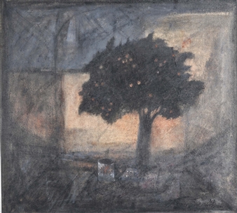 Casolare con Albero - F. Francesconi