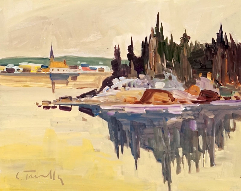 Artwork by Louis Tremblay, Ile verte, Made of Oil on masonite