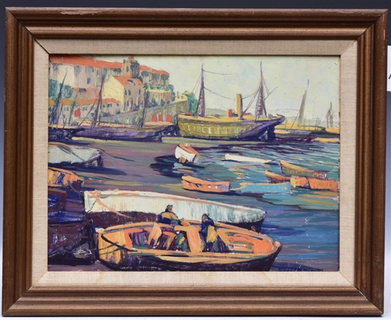 Harbor Scene by Sidney Miller Wiggins
