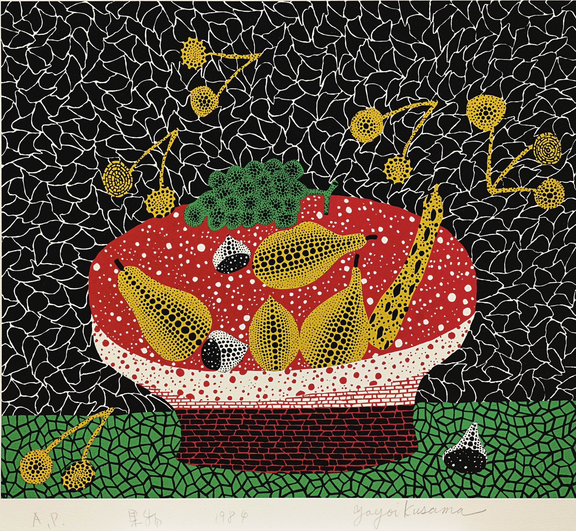 Artwork by Yayoi Kusama, FRUITS, Made of screenprint