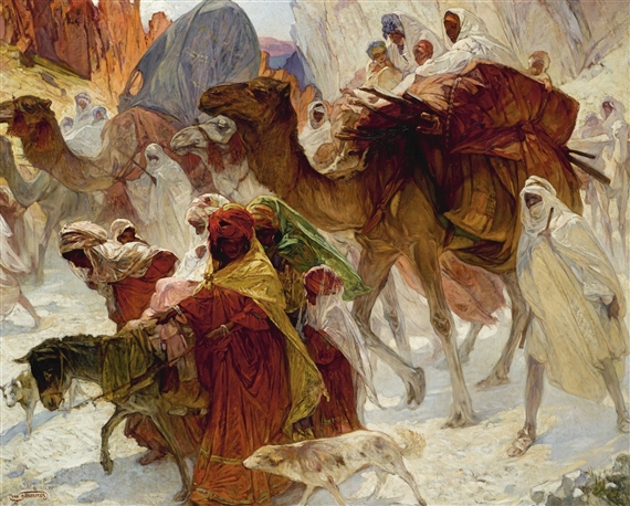 THE CARAVAN, EL KANTARA by Jules-Pierre van Biesbroeck