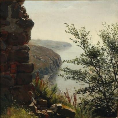 Costal scenery by Peder Mork Monsted, 1882