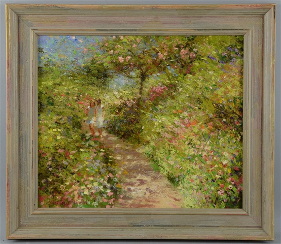 A Sunlit Garden by Dale Marsh, circa  1991