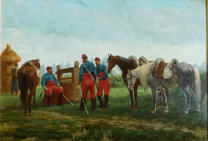 12 Cavaliers Français 1870 En étain - Zinnfiguren Heinrichsen 30mm
