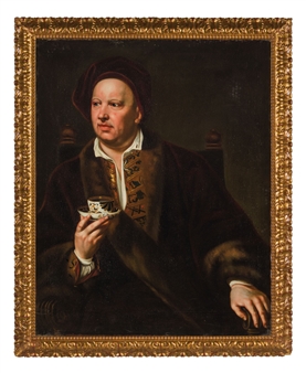 Ritratto d'uomo con tazzina in mano - Salomone Adler