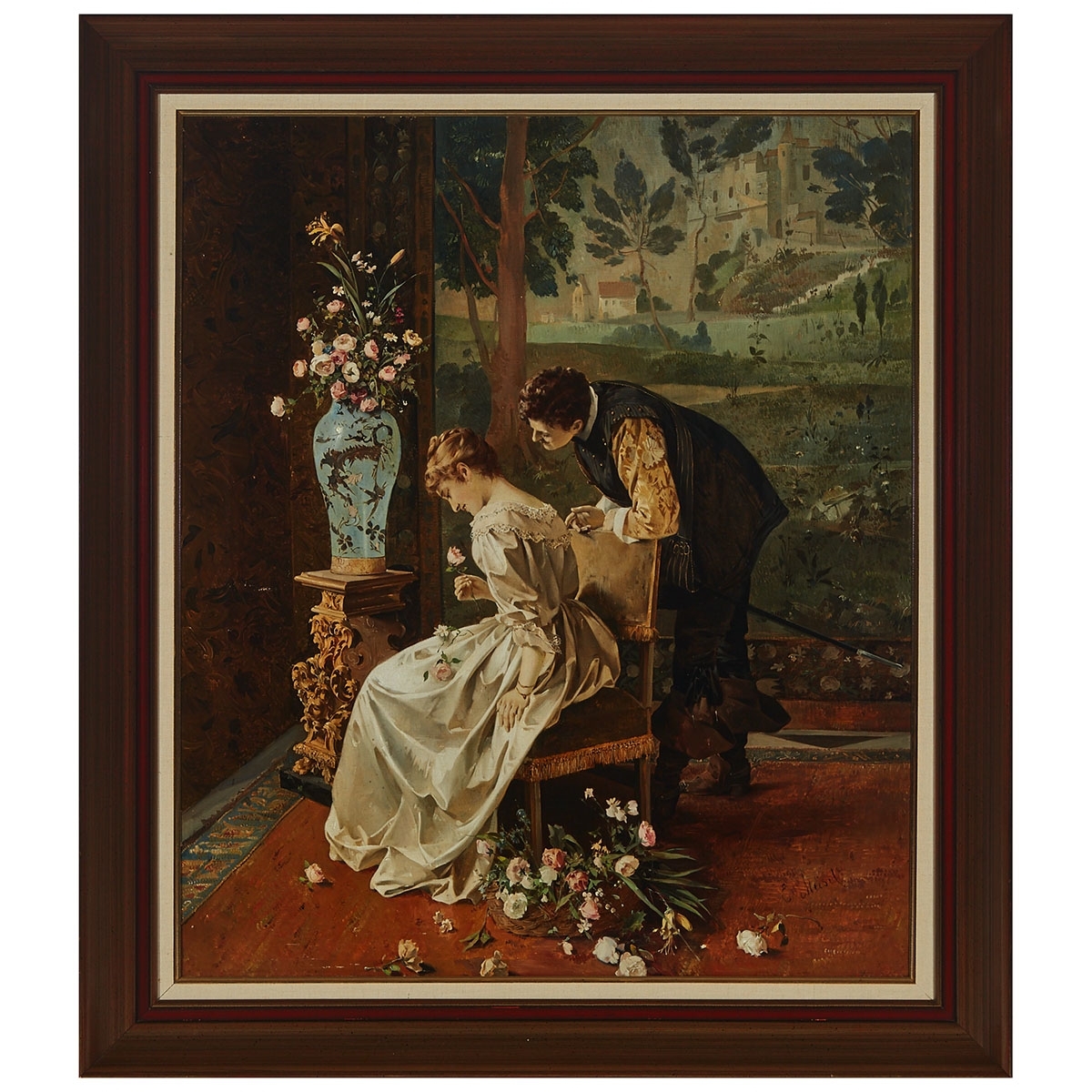 LOVER OFFERING A ROSE by Ernst Meisel