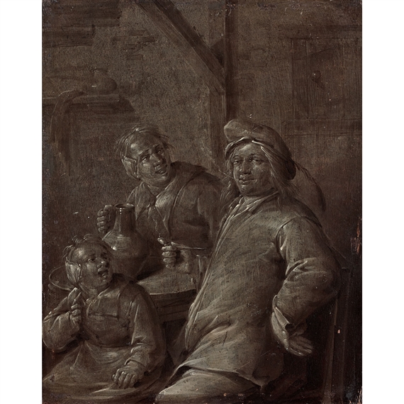 Buveurs dans un cabaret by Jan Jacobsz Molenaer